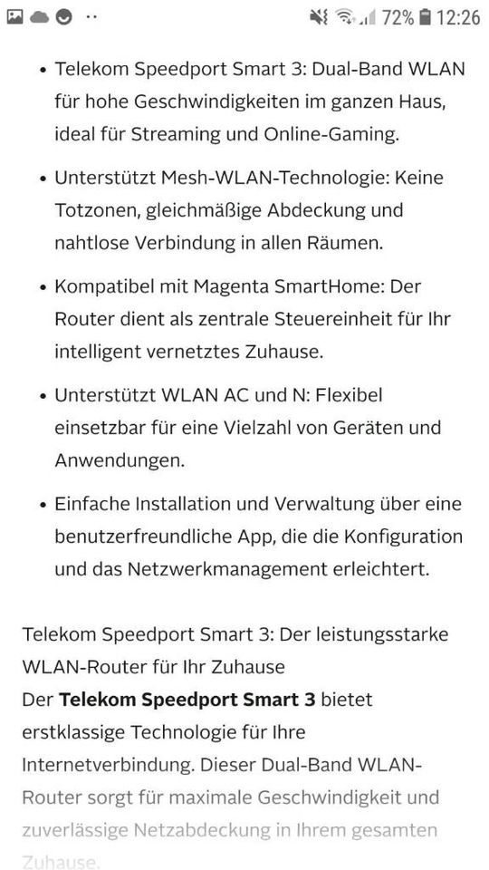 Telekom "Smart 3"  WLAN Speedport Router (neu) in Riesa