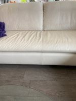 2 Designer Sofas creme klappbar ECHTLEDER Niedersachsen - Seeburg (Niedersachsen) Vorschau