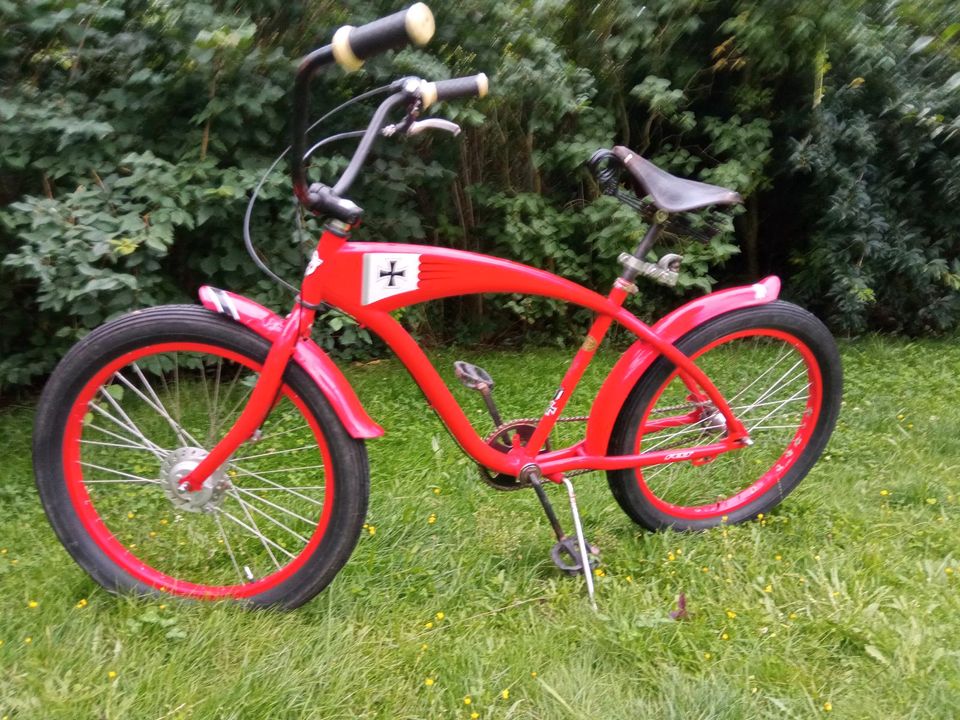 Cruiser Schopper Fahrrad roter Baron in Krakow am See