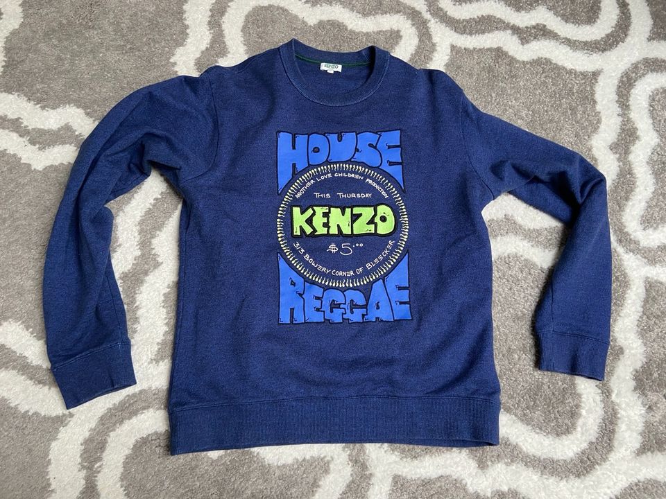 ORIGINAL! Kenzo Herren Sweatshirt Blau Logo in Düren