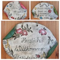 Schilder aus Ton Keramik getöpfert Garten Haus deco Brandenburg - Fürstenwalde (Spree) Vorschau