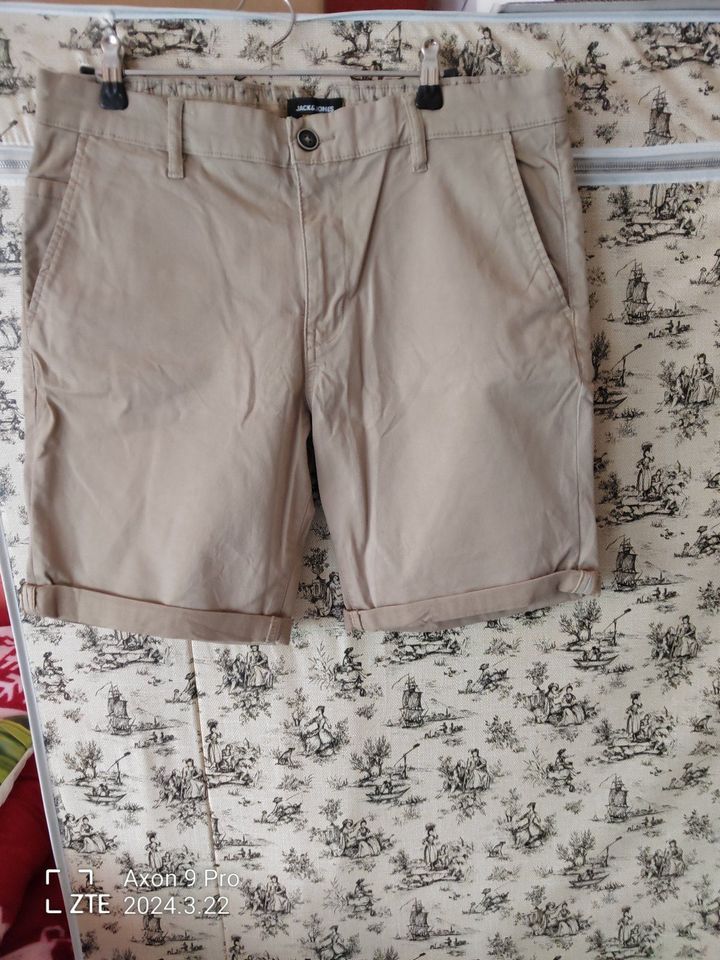 Jeans-Shorts - Jack & Jones - Gr. M regular - beige in Augsburg