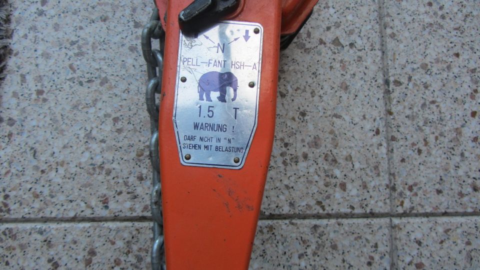 Elephant Kettenzug Hebezug 1,5 t Tonnen,1,5m Kette!!!! in Bremerhaven