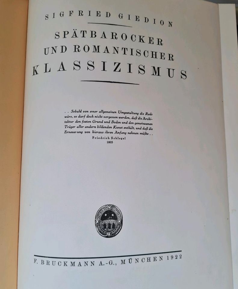 Spätbarocker romantischer Klassizismus, Architektur Buch antik in Neuhausen