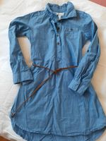 Jeansbluse hüftlang mit Ledergürtel, Gr. 128 Dresden - Blasewitz Vorschau