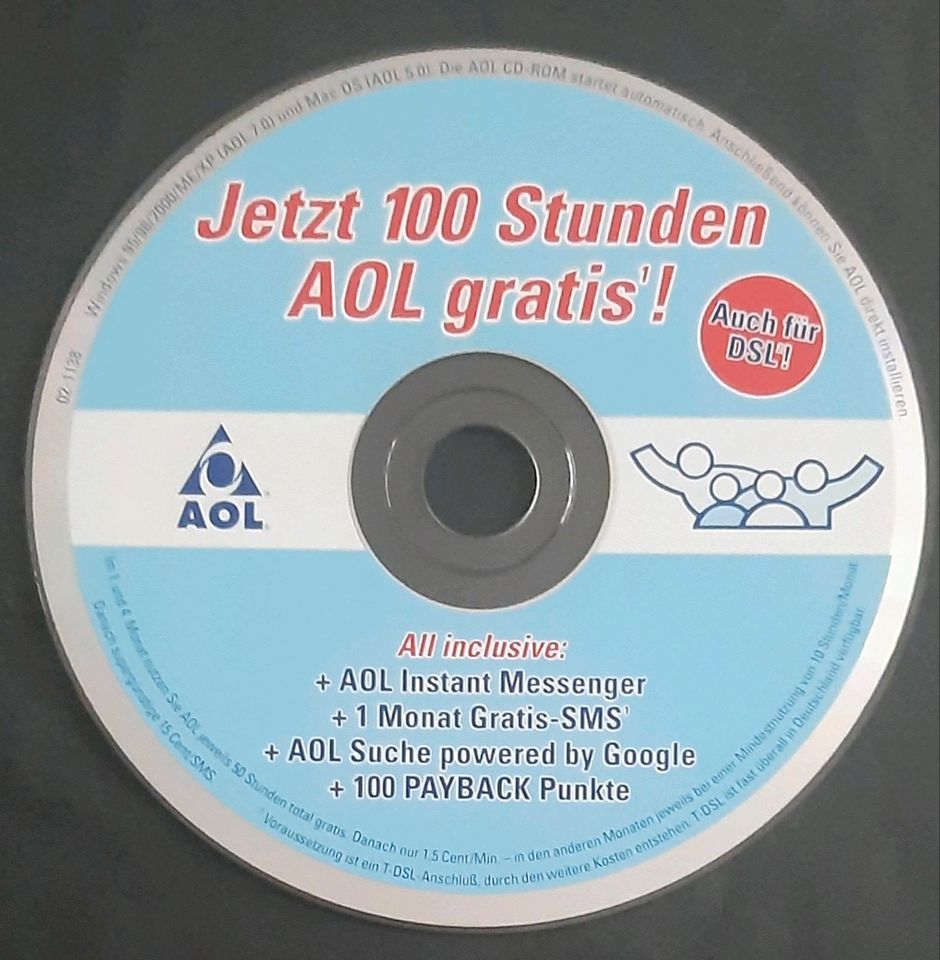 ⭕ AOL 7 8 9 Software CD-ROM Windows 95/98/2000/ME/XP + Mac OS ✅ in Mainz