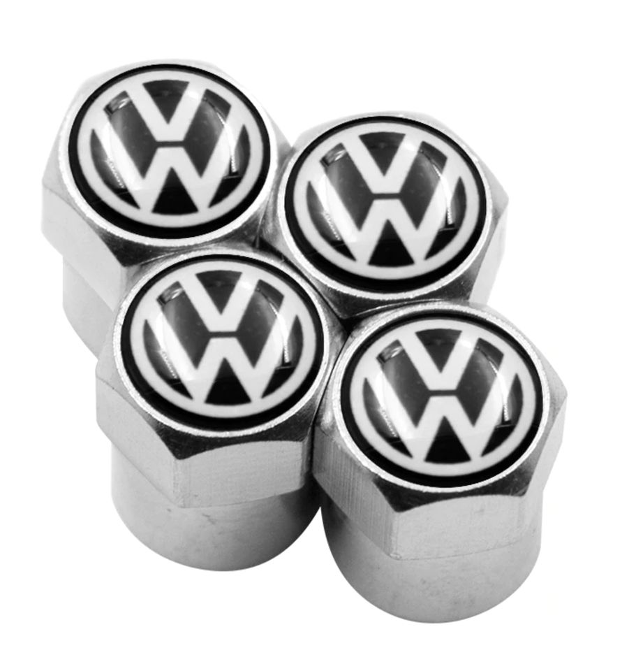 4x Volkswagen Ventilkappen in Silber oder Schwarz in Hamburg
