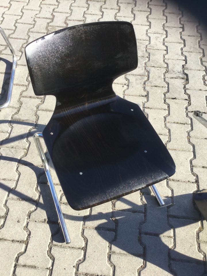 10 Vintage Flötotto Stuhl Stahlrohr Pagholz in Ismaning