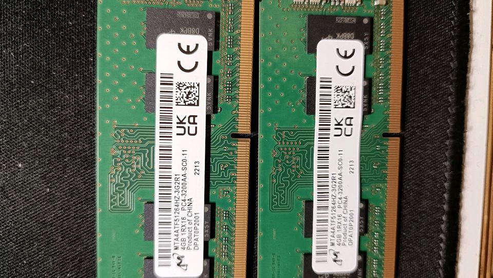 2x 4GB DDR4 RAM, Notebook in Lichtenfels