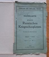 1914 Russland Kriegsschauplatz Landkarte Rußland 1.WK Bayern - Lindau Vorschau