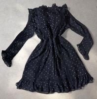 Elegantes Polka-Dot Kleid Schwarz M - Rüschen & Spitze Baden-Württemberg - Göppingen Vorschau