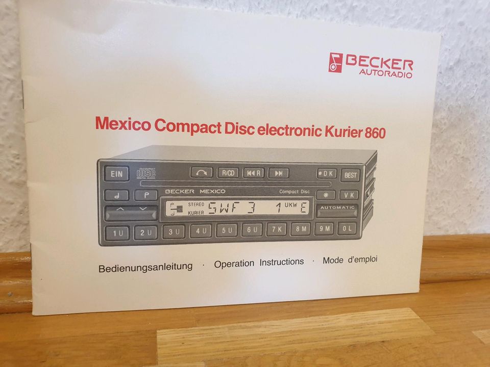 Becker Mexico compact disc electronic kurier 860 Anleitung benz in Stuttgart