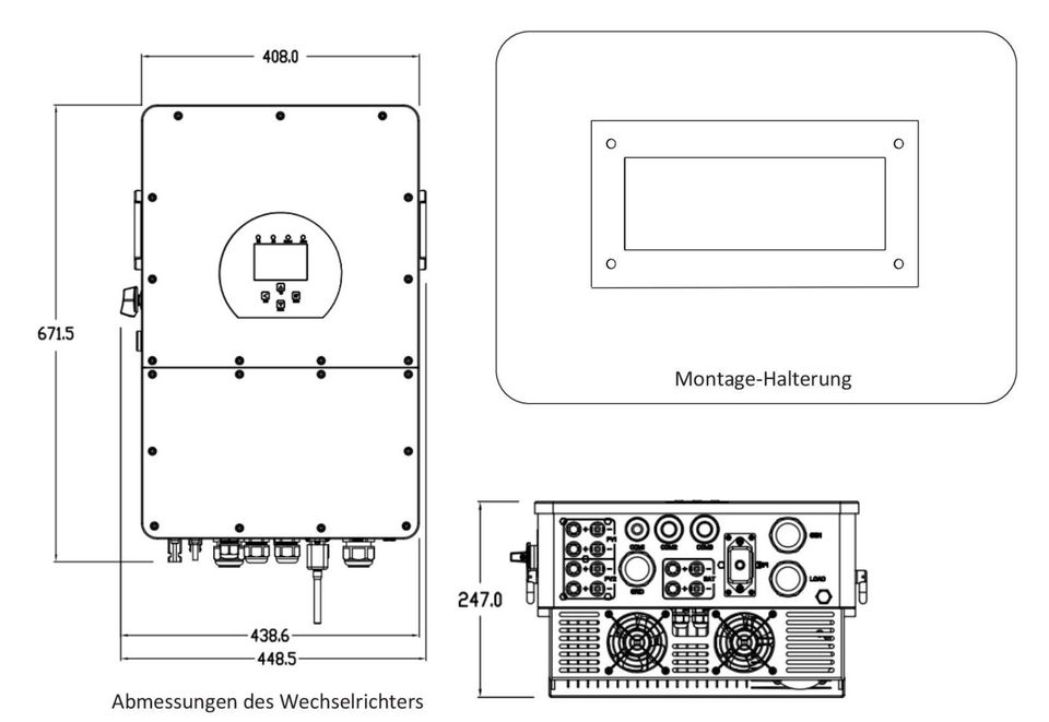 Deye Hybrid Wechselrichter 12kW 3-Phasen Hochvolt EU-IP65 Wifi in Lachendorf