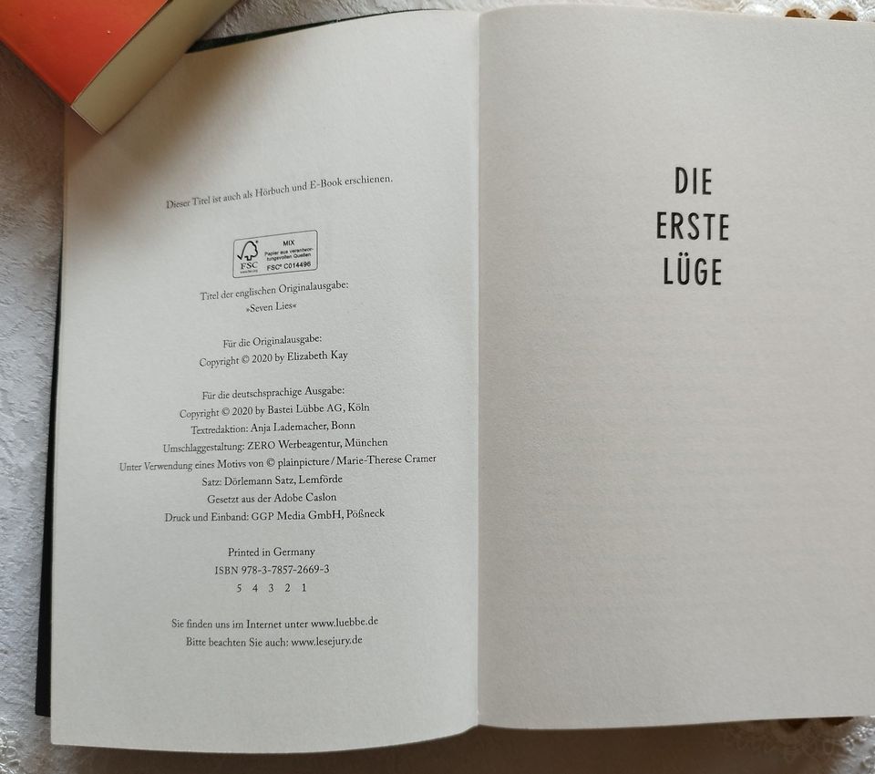 Sieben Lügen von Elizabeth Kay (2020, Taschenbuch) in Großolbersdorf