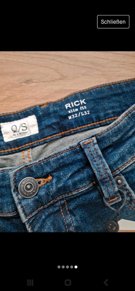 S.oliver Jeans Herren Neu mit Etikett w32 L32 Rick Slimfit in Brome