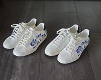 2 Paar " Zara "  Sneaker weiss mit blauer Stickerei , Gr. 44 Berlin - Wilmersdorf Vorschau