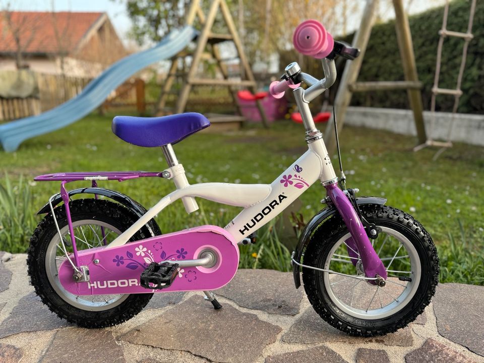 Kinderfahrrad Fahrrad Radl Stützen Hudora Mädchen in Kirchanschöring