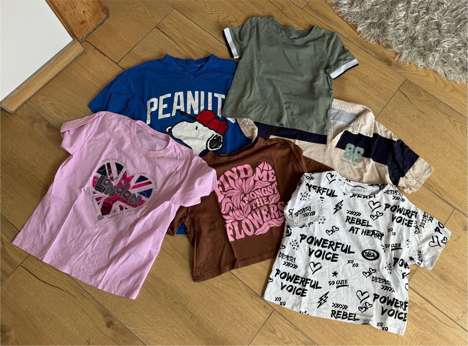 Paket Set T-Shirt Gr 146/152 Mädchen C&A H&M in Töging am Inn