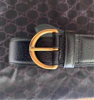 Original Gucci Gürtel Schwarz Gold Leder 90 Bayern - Erlangen Vorschau