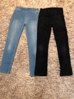 2 Hosen Jeans Cordhose Leggings gr. 140 Brandenburg - Geltow Vorschau