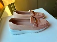 Orig. TOD‘S Loafer 38 Leder Sneaker Mokassins rosa Düsseldorf - Friedrichstadt Vorschau