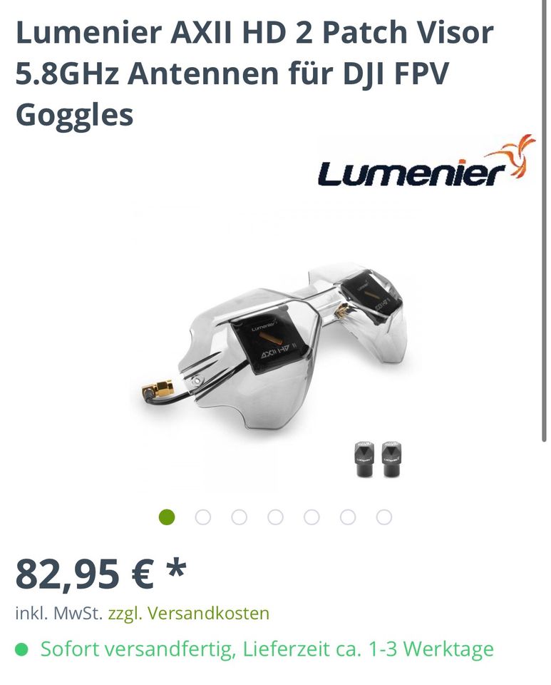DJI GOOGLES V1 +Lumenier AXII 2 HD Patchantenne FPV in Lahr (Schwarzwald)