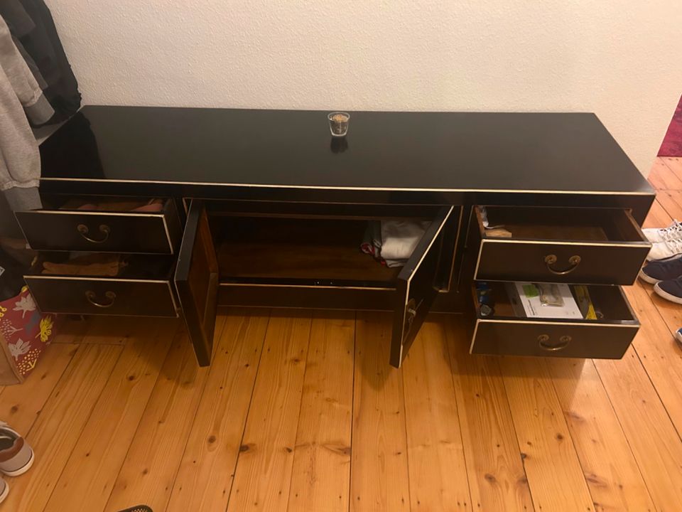 Wohnzimmer Kommode,Sideboard,Truhe,Couchtisch schwarz Klavierlack in Worms