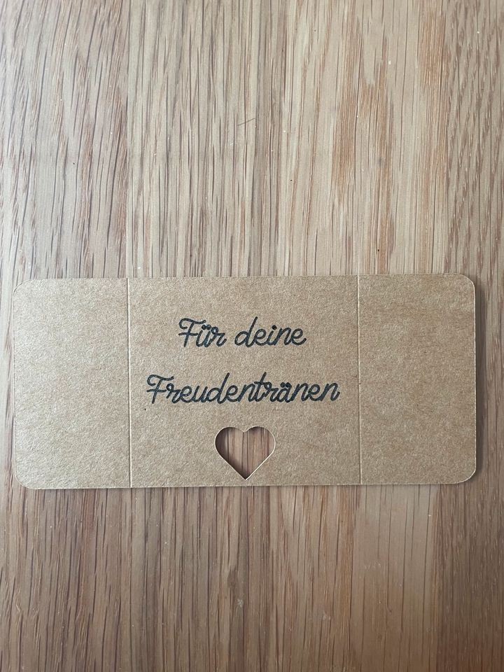 Freudentränen Taschentuchbanderole Hochzeit in Raesfeld