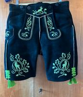 Lederhose Gr. 94  Tracht  schwarz grün Miesbacher Bayern - Bad Tölz Vorschau