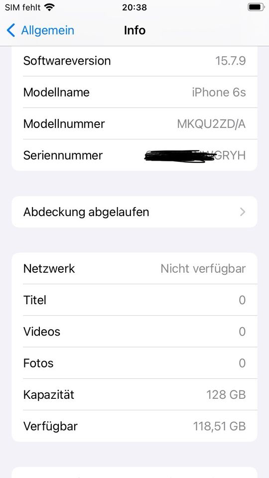 APPLE iPhone 6S - 128GB Silber & Case in Bingen