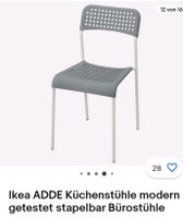 4x Stuhl Adde Ikea grau/weiß Berlin - Tempelhof Vorschau