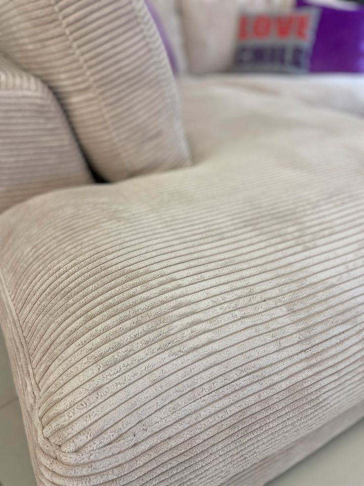 Ecksofa Cozy- Breitcord Nature - 245x224 cm in Bocholt