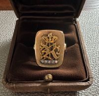 Antiker Ring 585 Gelbgold mit Diamanten Saarland - Riegelsberg Vorschau