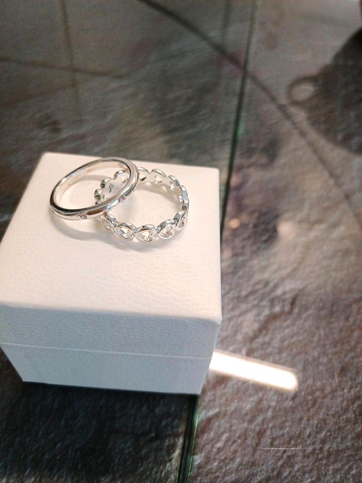 Silber Ring mit Glitzersteinchen, Pandora Style, Größe 54,neu in Remscheid