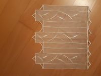 Scheiben- oder Fenstergardine, weiß/beige mit Muster, 47 cm breit Bayern - Marktredwitz Vorschau