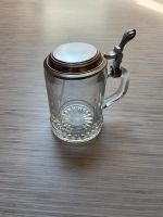 Bierkrug Glas mit Zinndeckel Bayern - Hallerndorf Vorschau