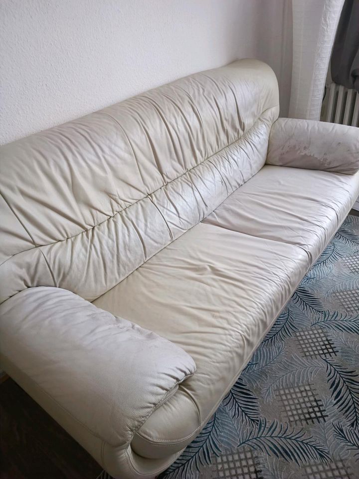 ECHT Nappaleder Couch Sessel 3er Sofa in Herne