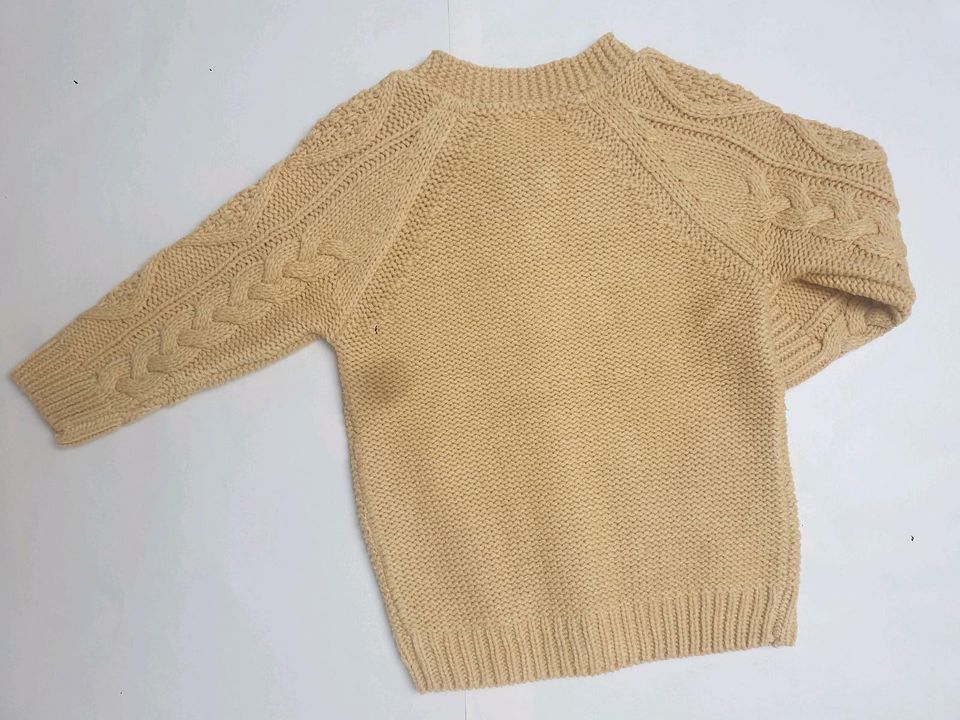 Gelbe Strickjacke Größe 86 12-18 Monate Holzknöpfe in Klosterlechfeld