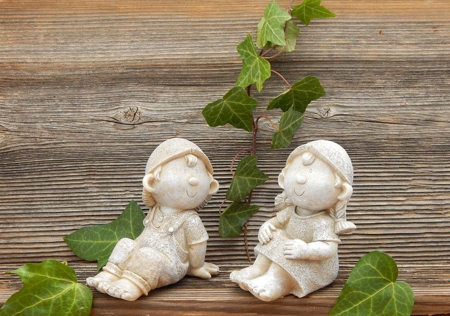 Dekofiguren Kinder Deko Figuren Sammeln SET Frühling Beetdeko in Massing