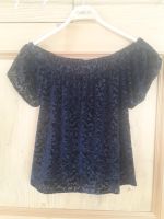 1xgetr. Hollister Offshoulder Shirt Bluse Samt-Einsatz Ornamente Hessen - Ronneburg Hess Vorschau