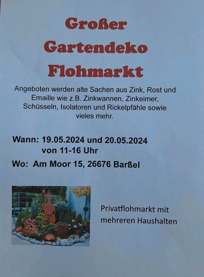 Gartendeko-Flohmarkt.alte Sachen in Barßel