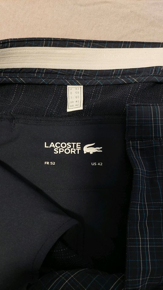 Golfhose Lacoste blau kariert grün  von 40/34 auf 38/34 in Dortmund