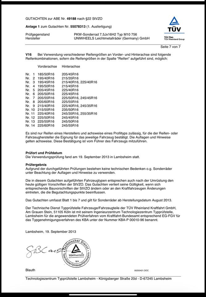 Winterreifen 205/55 16 Zoll auf Felge mit ABE für Mercedes etc. in Berlin