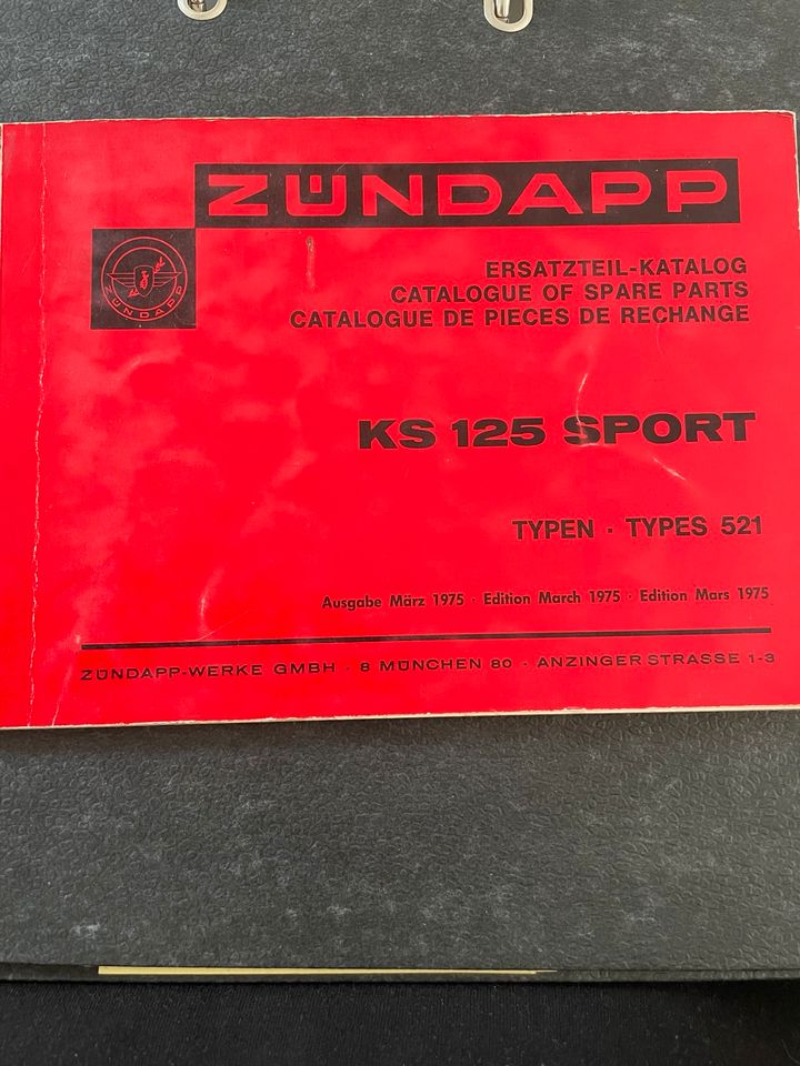 Zündapp KS 125 Sport Original Ersatzteil-Katalog in Hamburg