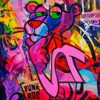 Motiv Pink Panther Punk ROD 90x90 cm Pop Art/Street Art/Bild München - Au-Haidhausen Vorschau