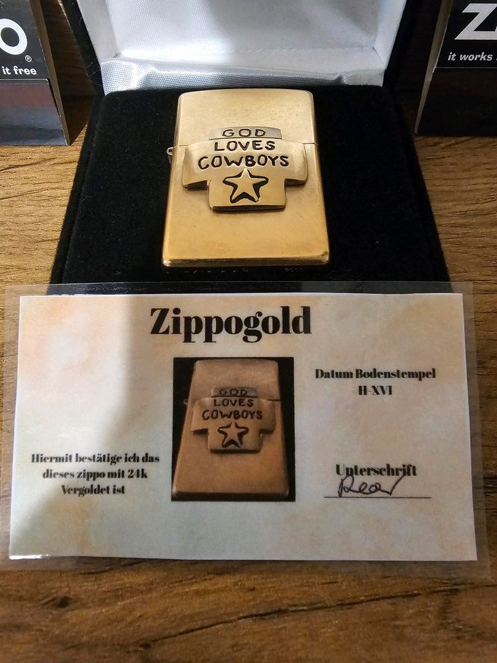 Zippo Marlboro Cowboys 24k Vergoldet in Hüllhorst