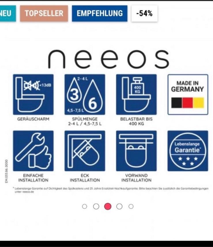 Neeos WC Vorwandelement mit Drückerplatte in Berlin