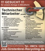 Technischen Mitarbeiter Bayern - Blindheim Vorschau