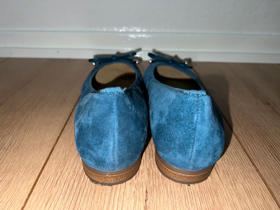 Ara Damen Ballerina Sardinia blau indigo Gr. 37,5 Gr. 4,5 wie NEU in Ratingen