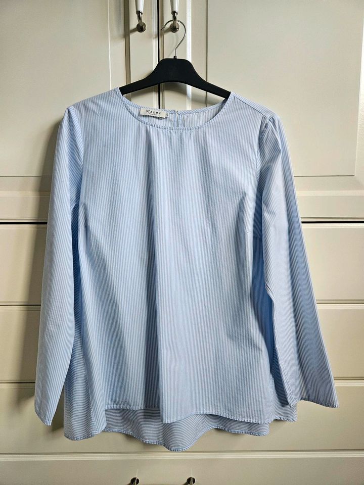 Neuwertig Maerz Bluse Shirt Top Weiß Blau gestreift 40 in Bielefeld
